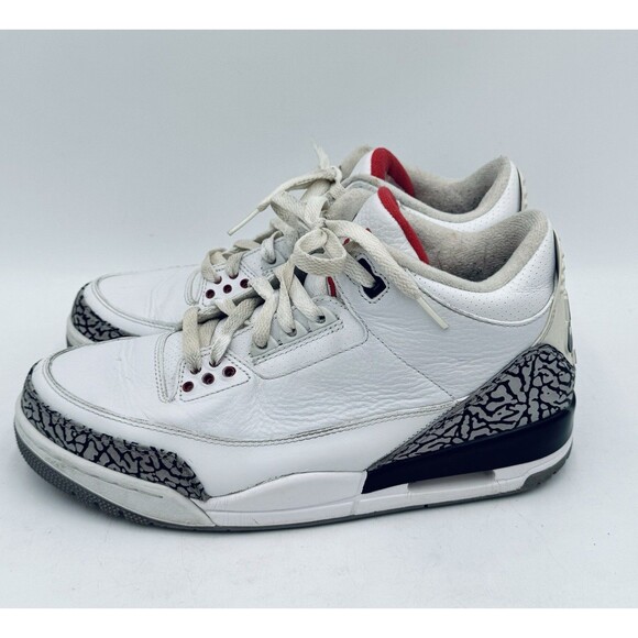 Nike Air Jordan Retro 3 White Cement 88 Men\'s Size 8.5 580775-160 Dunk Contest main image 9